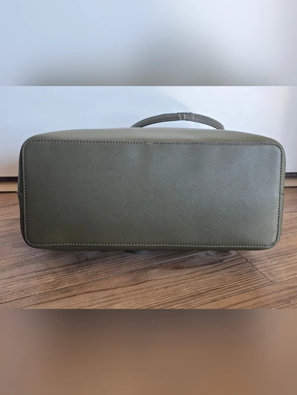 Kate Spade New York Olive Green Leather Tote Bag
